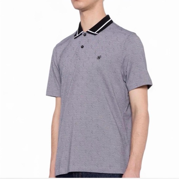 Ted Baker Charcoal and Black Polo Shirt - Picture 3 of 7